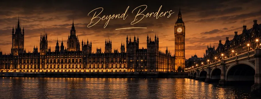 Beyond Borders, sobre o Parlamento de Londres à noite